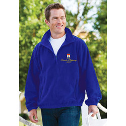 1/4 Zip Collar Embroidered Sweat Shirt