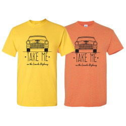 Retro "Take Me On The Lincoln Highway" T-Shirt Retro "Take Me On The Lincoln Highway" T-Shirt