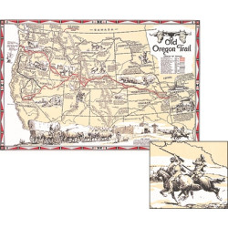 Old Oregon Trail Wall Map Old Oregon Trail Wall Map
